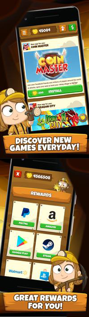 Get cash for playing games.